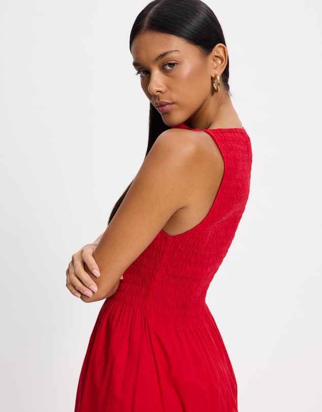 & Other Stories - Smocked Flared Midi Dress
