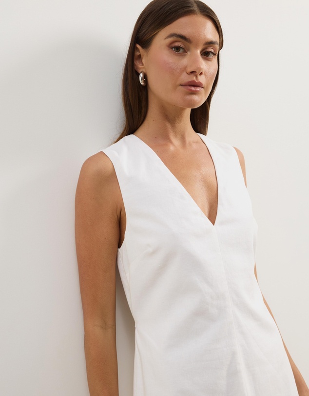 Atmos&Here - Luce Linen Blend Sleeveless Mini Dress
