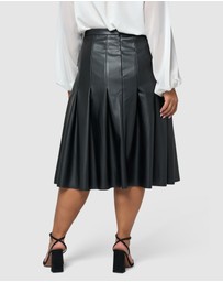 Something 4 Olivia - Seraphina Pleated PU Skirt