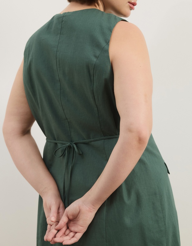 Atmos&Here Curvy - Juno Tailored Linen Blend Mini Dress
