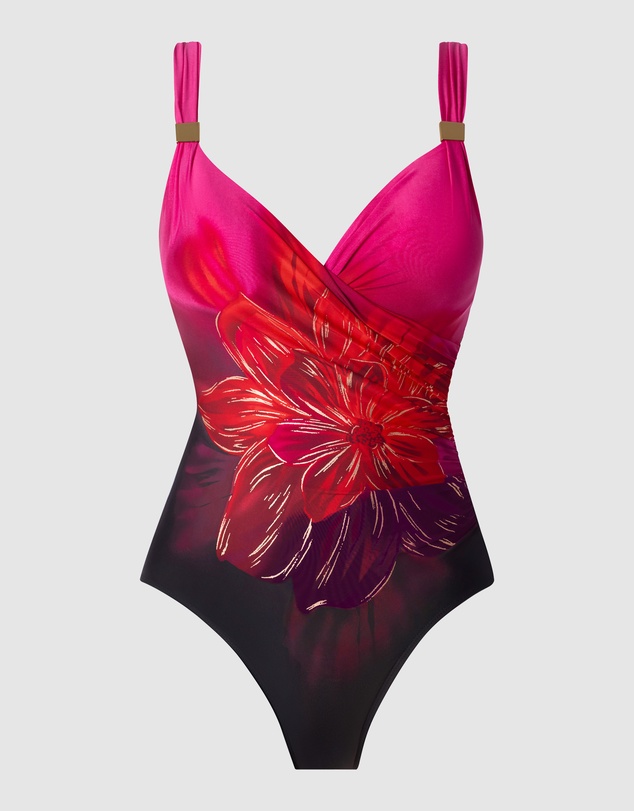 Miraclesuit Swimwear  - Petali Rosa Siren Underwired Crossover Shaping Swimsuit