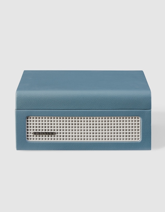 Crosley - Crosley Voyager Portable Retro CD Player with Stereo Bluetooth Speakers, FM Radio - Washed Blue