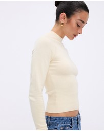 Minima Esenciales - Reese Cotton Cashmere Rib Knit Top