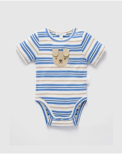 Purebaby - Appliqued Bodysuit-Kids-Babies