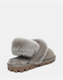 EVERAU - Australian Shepherd Ugg Waffle Fluffy Double Faced Sheepskin Upper House Shoes