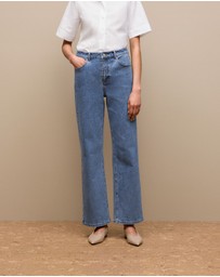 Trenery - Wide Leg Jean in Mid Blue