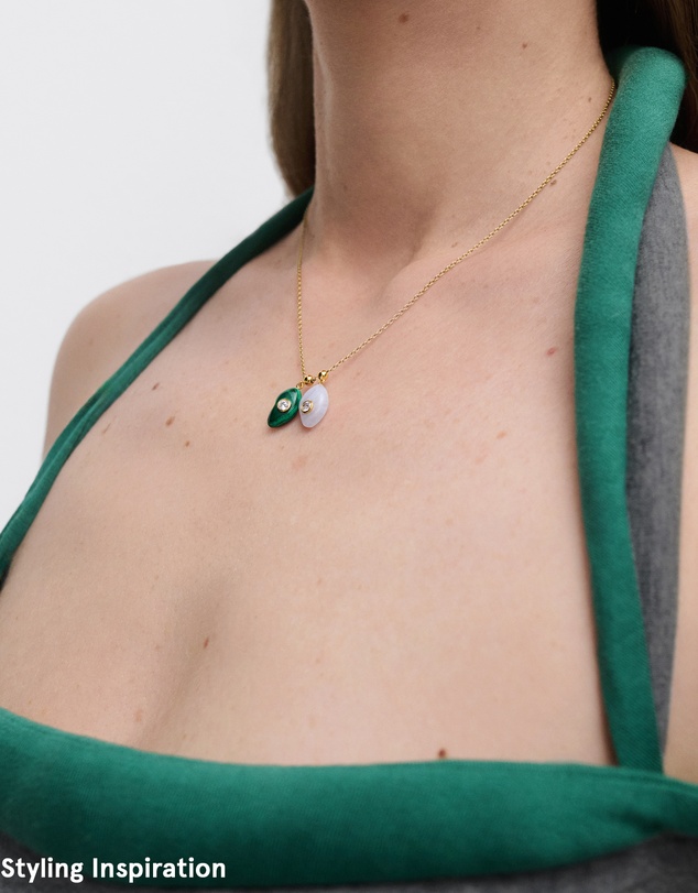 PDPAOLA - Serenity Blue Agate Charm Necklace