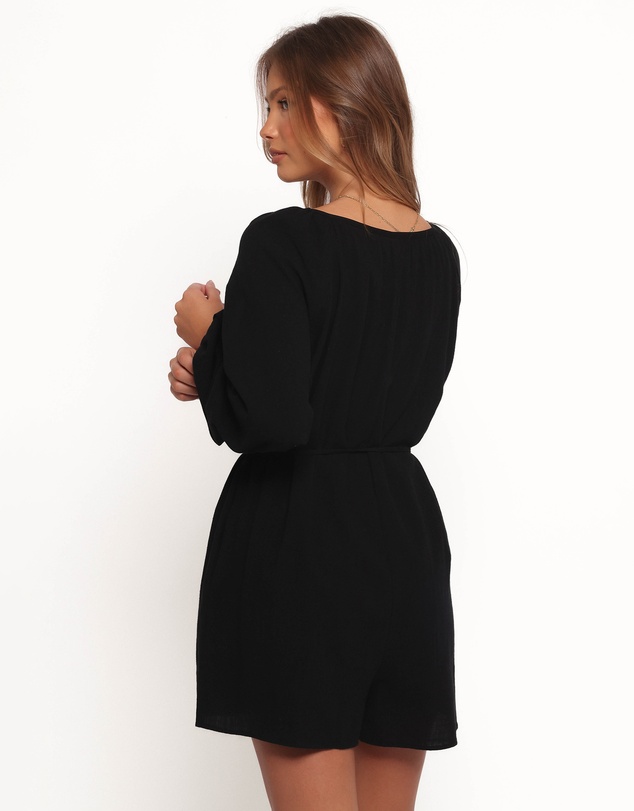 Petal & Pup - Shyre Tie Waist Playsuit - Black
