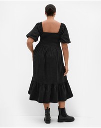 City Chic - Plus size Molli Corduroy Midi Dress - black