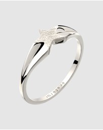 Kuzzoi - ICONIC EXCLUSIVE - Ring Men Signet Star Symbol 925 Sterling Silver