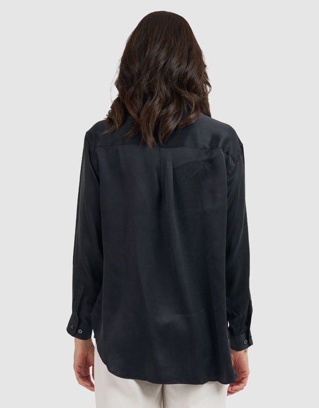 CAMIXA - Soie Satin Oversized Silk Shirt