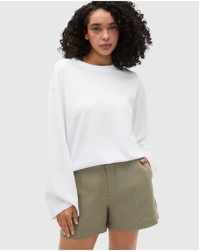 Seed Heritage - Core Linen High Rise Short