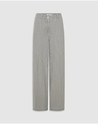 Oroton - Railroad Folk Straight Leg Pants