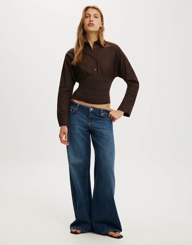 Cotton On - Drew Rouched Long Sleeve Shirt