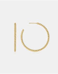 Ania Haie - Ania Haie Gold Twisted Oversized Hoop Earrings