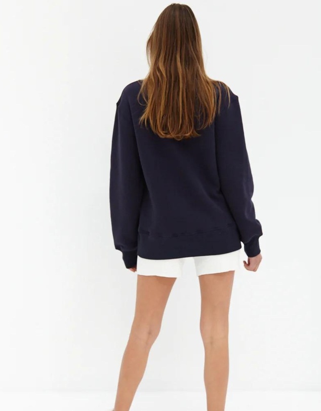 Style Addict - Half Zip Sweater - Navy