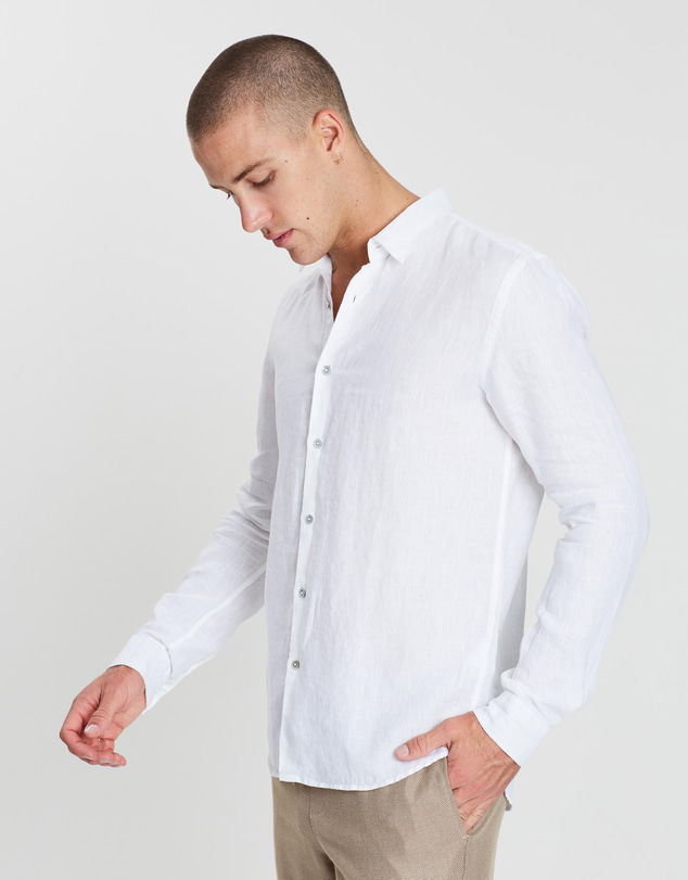 Assembly Label - Casual Long Sleeve Linen Shirt
