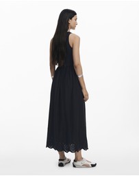 Desigual - Rib tank Dress with cotton Skirt