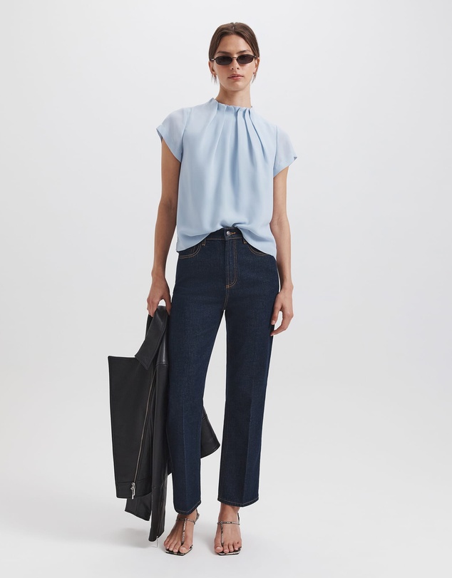 SABA - Willa High Neck Short Sleeve Top