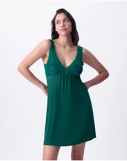 Bras N Things - Kaede Slip - Dark Green