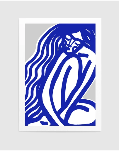 Olive et Oriel - The Silence (Blue) by Treechild Art Print