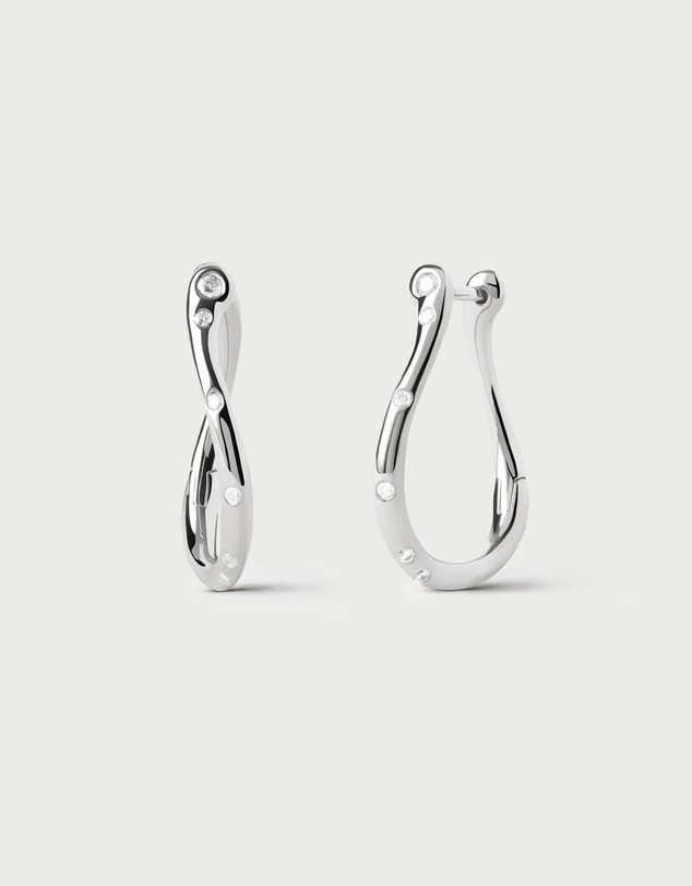 PDPAOLA - Air Mini Silver Hoop Earrings
