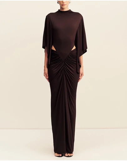 Shona Joy - Miro Cut Out Draped Maxi Dress