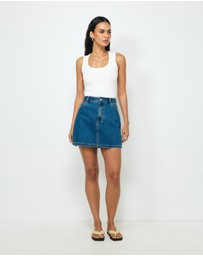 AERE - Bexley Denim Mini Skirt