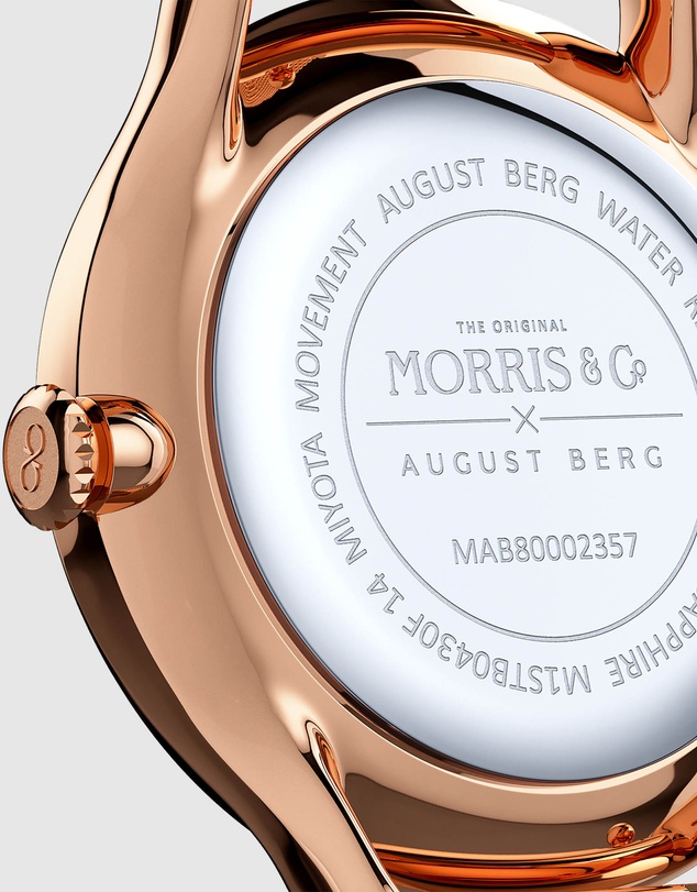 August Berg - Morris & Co 30mm Indigo Strawberry Thief Watch