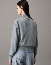 Calvin Klein Jeans - Cotton Mock Neck Jumper