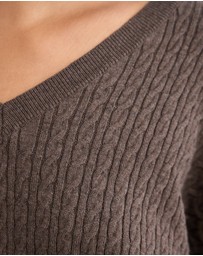 Oxford - Drew Cable V-Neck Knit