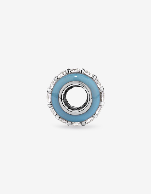 Michael Hill - Pendant Spacer with Blue Enamel and Cubic Zirconia in Silver