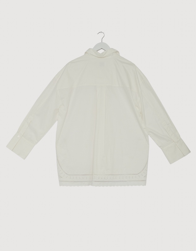 Revibe - Repaired Minima Esenciales Daphne Embroidered Oversized Shirt - AU 12