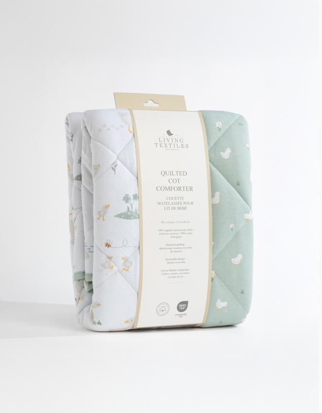 Living Textiles - Reversible Quilted Cot Comforter - Goosey Goosey