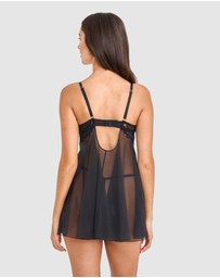 Bras N Things - Bethany Essentials Push Up Babydoll - Black