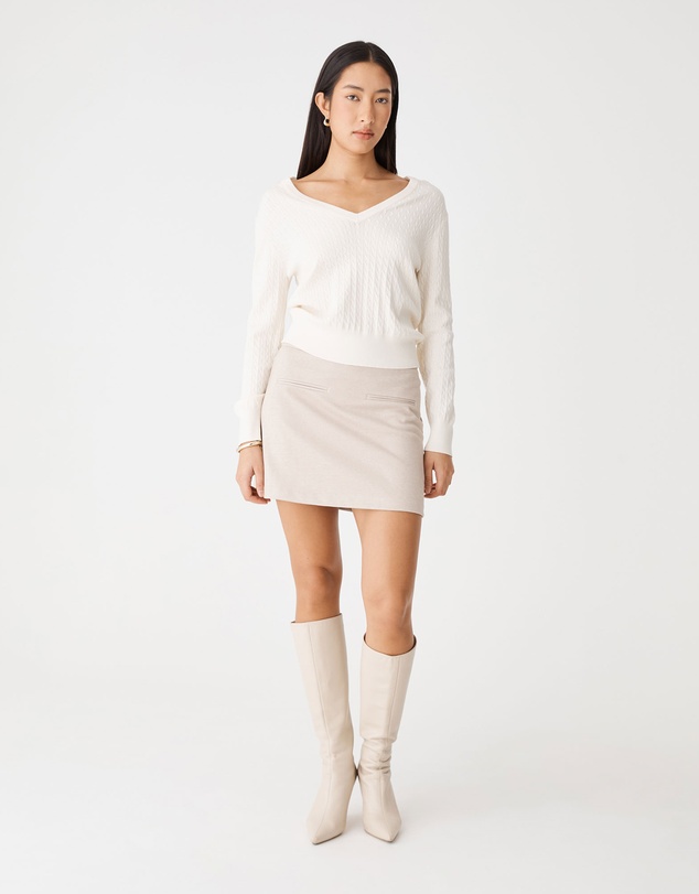 Forcast - Carla V-Neck Cable Knit