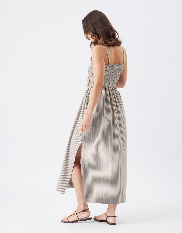 Ripe Maternity - Leo Stripe Shirred Dress
