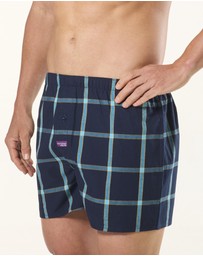 Mitch Dowd - Resort Check Cotton Boxer Short 3 Pack - Blue