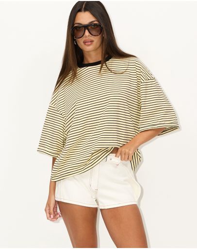 Butter & Black Stripe