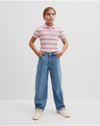 Country Road - Teen Australian Cotton Short Sleeve Stripe Polo Top