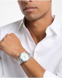 Michael Kors - Lexington Silver Tone Chronograph Watch