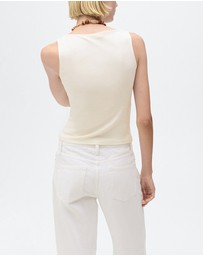 M.N.G - Boat Neck Strapless Top