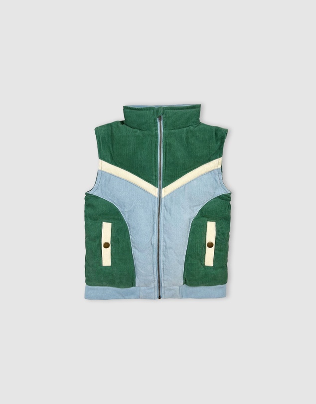 Banabae - Convertible Cord Puffer Jacket - Ocean