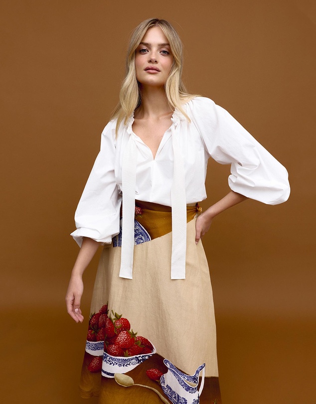 Binny - Strawberries Cream Skirt