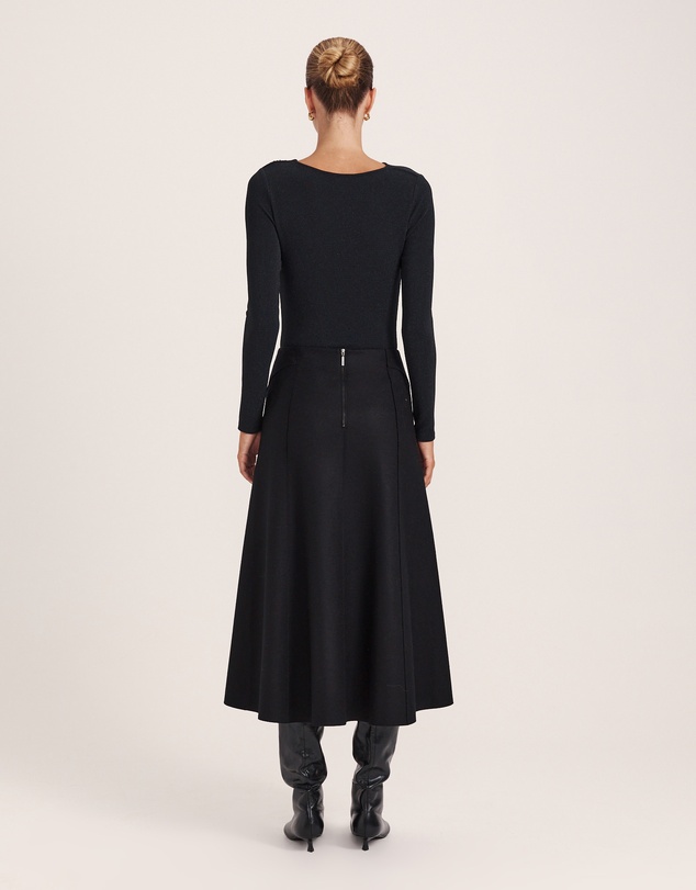 SABA - Karla Wool Panel Midi Skirt