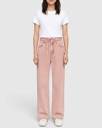 rag & bone - Featherwieght Phoebe Drawstring Wide Jeans
