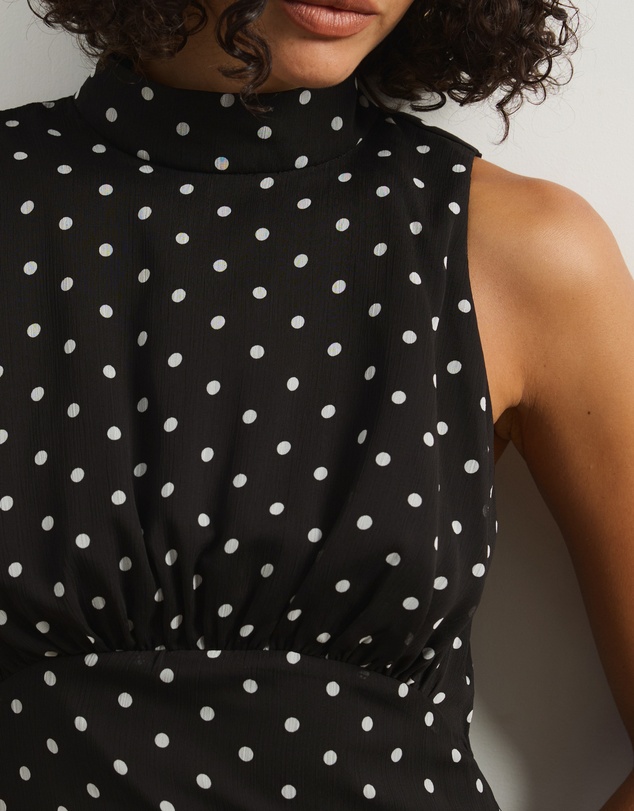 Atmos&Here - Karla Maxi Georgette Spot Dress