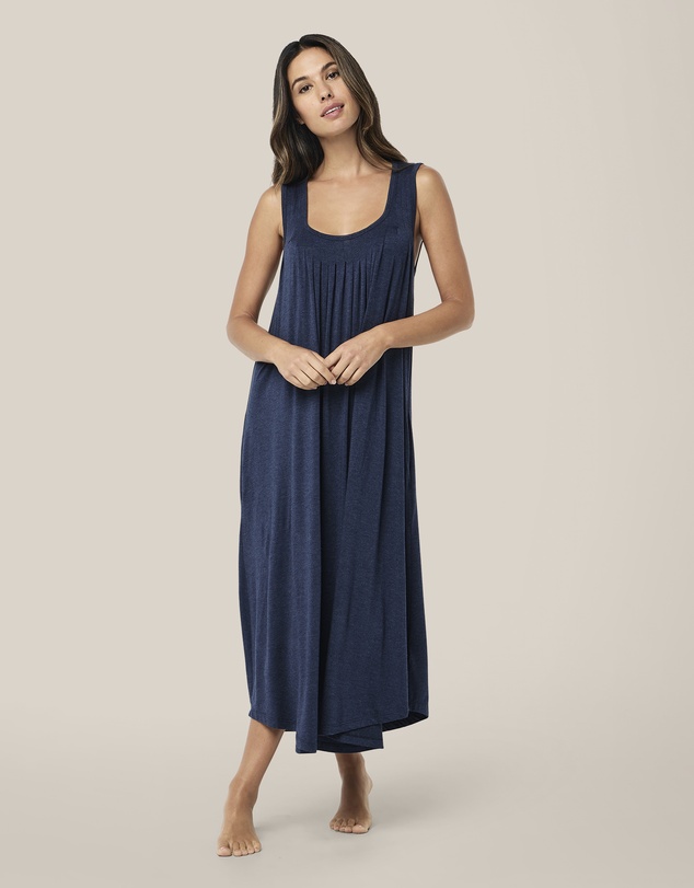 Papinelle - Kate Modal Soft Pleat Front Maxi Nightie