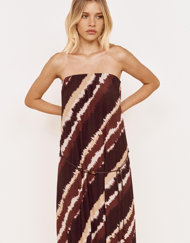MINKPINK - Greta Mesh Strapless Midi Dress