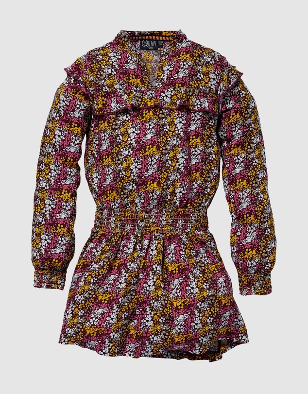 Quapi - Kae Long Sleeve Floral Dress - Kids-Teens